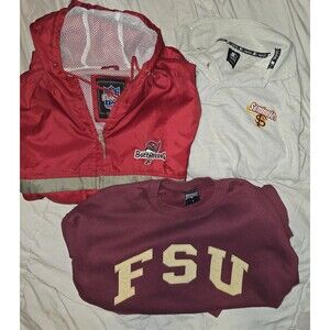 Vintage 90'S Bundle Tampa Bay Buccaneers  jacket & FSU Sweater Stitched Men L